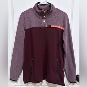 NWOT Women's Belong Designs Powell Fleece Pullover‎ Purple Medium Winter Trendy
